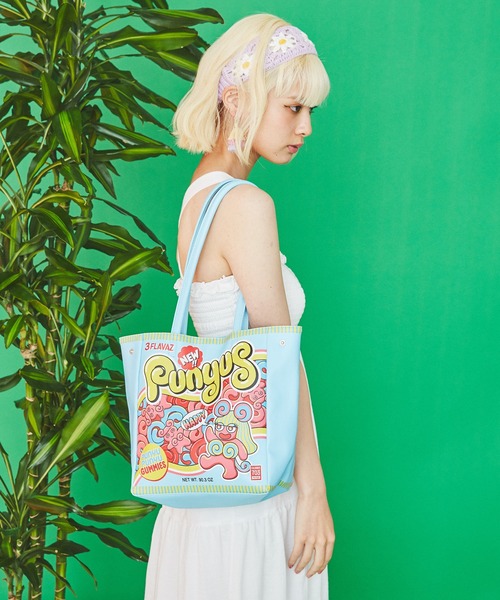PUNYUS(プニュズ)の「ショッパートートバッグ(トートバッグ・レディース・ブルー・FREE)」の2枚目の写真