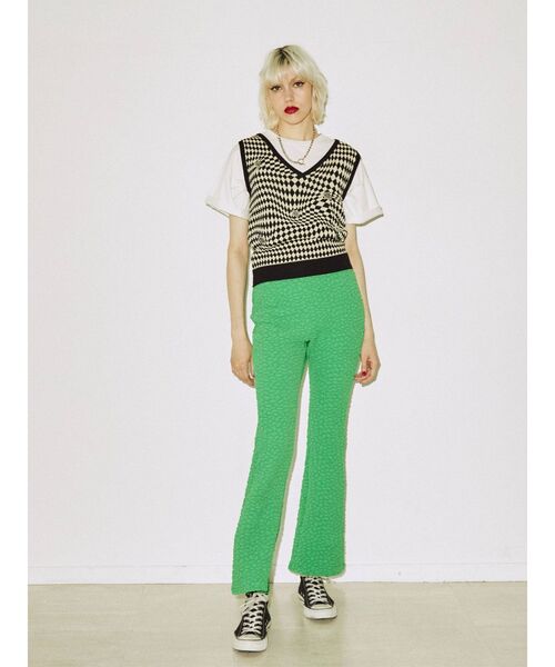 jouetie（ジュエティ）の「クレープフレアパンツ（その他パンツ・レディース・オフホワイト/ブラック/グリーン/ブルー・MEDIUM）」の11枚目の写真