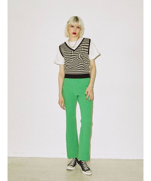 jouetie（ジュエティ）の「クレープフレアパンツ（その他パンツ・レディース・オフホワイト/ブラック/グリーン/ブルー・MEDIUM）」の16枚目の写真