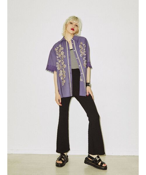 jouetie（ジュエティ）の「クレープフレアパンツ（その他パンツ・レディース・オフホワイト/ブラック/グリーン/ブルー・MEDIUM）」の15枚目の写真