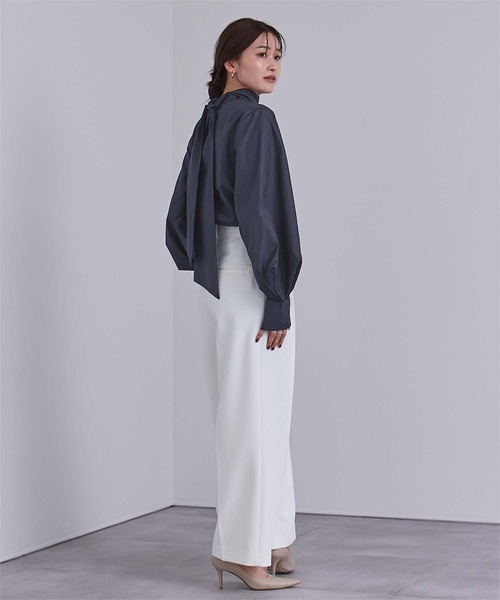 UR'S（ユアーズ）の「2wayボウタイブラウス（シャツ/ブラウス・レディース・ブルー/ピンク/ホワイト/ブラック/ブルー系その他/ブラウン系その他/ダークネイビー・M/S/L）」の16枚目の写真