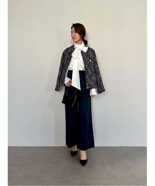 UR'S（ユアーズ）の「2wayボウタイブラウス（シャツ/ブラウス・レディース・ブルー/ピンク/ホワイト/ブラック/ブルー系その他/ブラウン系その他/ダークネイビー・M/S/L）」の11枚目の写真