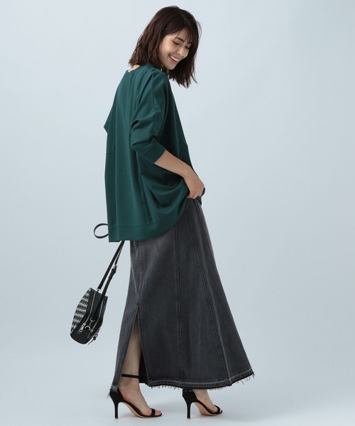 BAYFLOW（ベイフロー）の「デニムキリカエスカート（デニムスカート・レディース・ブラック/ブルー・SMALL/MEDIUM）」の13枚目の写真