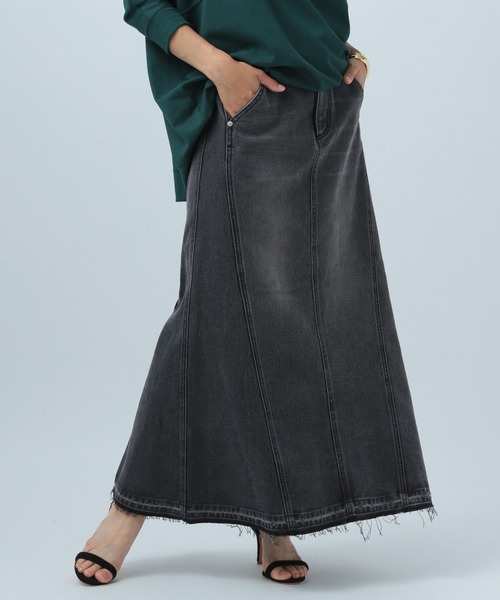 BAYFLOW（ベイフロー）の「デニムキリカエスカート（デニムスカート・レディース・ブラック/ブルー・SMALL/MEDIUM）」の16枚目の写真