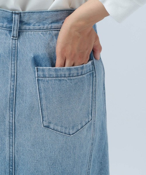 BAYFLOW（ベイフロー）の「デニムキリカエスカート（デニムスカート・レディース・ブラック/ブルー・SMALL/MEDIUM）」の17枚目の写真