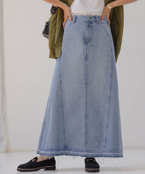 BAYFLOW（ベイフロー）の「デニムキリカエスカート（デニムスカート・レディース・ブラック/ブルー・SMALL/MEDIUM）」の9枚目の写真