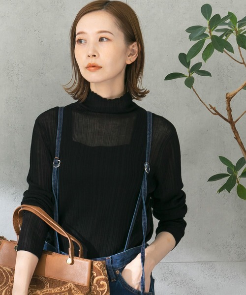 ランダムリブシアーニット