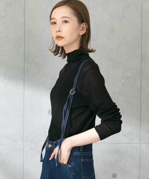 ランダムリブシアーニット