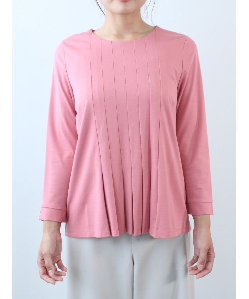 fleur by mint breeze（フルールバイミントブリーズ）の「【M～5L 大きいサイズ】フロントタック カットソー（Tシャツ/カットソー・レディース・ピンク/ネイビー/ライトグレー・3L/4L/5L/L/LL/M）」の17枚目の写真