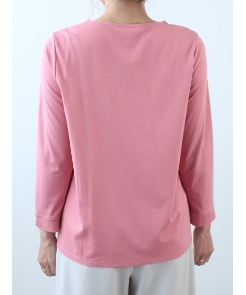 fleur by mint breeze（フルールバイミントブリーズ）の「【M～5L 大きいサイズ】フロントタック カットソー（Tシャツ/カットソー・レディース・ピンク/ネイビー/ライトグレー・3L/4L/5L/L/LL/M）」の18枚目の写真