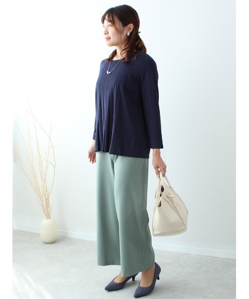 fleur by mint breeze（フルールバイミントブリーズ）の「【M～5L 大きいサイズ】フロントタック カットソー（Tシャツ/カットソー・レディース・ピンク/ネイビー/ライトグレー・3L/4L/5L/L/LL/M）」の11枚目の写真