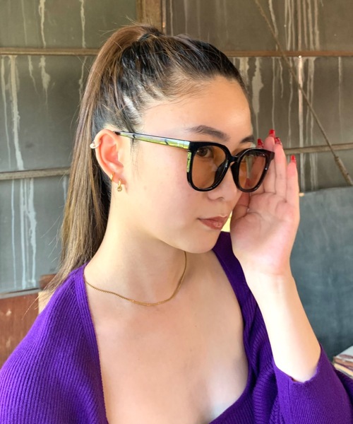 SHAGGIE（シャギー）の「シンプルラウンドアイウェア（サングラス・レディース・ブラック/ブラウン・FREE）」の13枚目の写真