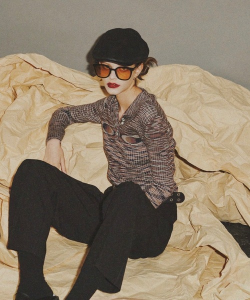 SHAGGIE（シャギー）の「シンプルラウンドアイウェア（サングラス・レディース・ブラック/ブラウン・FREE）」の10枚目の写真