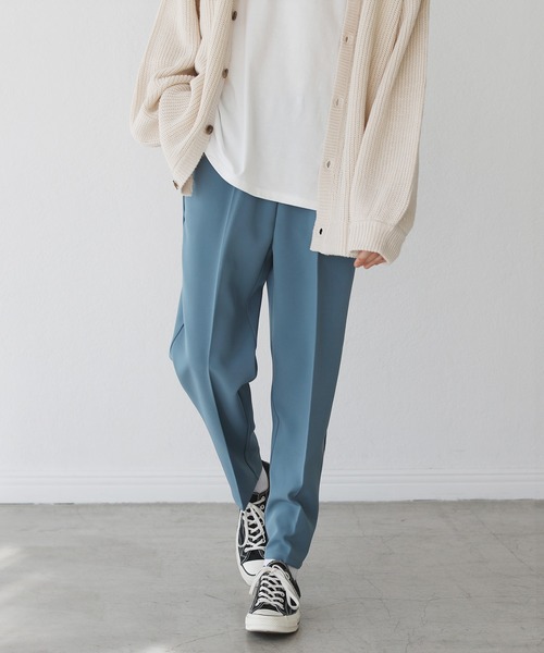 THE CASUAL（カジュアル）の「マルチカラーセンタープレスストレートカラーパンツ（スラックス・メンズ・ブラック/ブルー/グリーン/チャコール/グレー系/パープル/テラコッタ/イエロー・S/M/L/XL）」の6枚目の写真