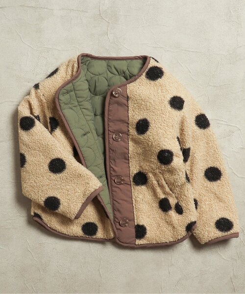 BREEZE（ブリーズ）の「リバーシブルボアブルゾン（ブルゾン・キッズ・ベージュ/アイボリー・120/130/90/140/80/110/100）」の2枚目の写真