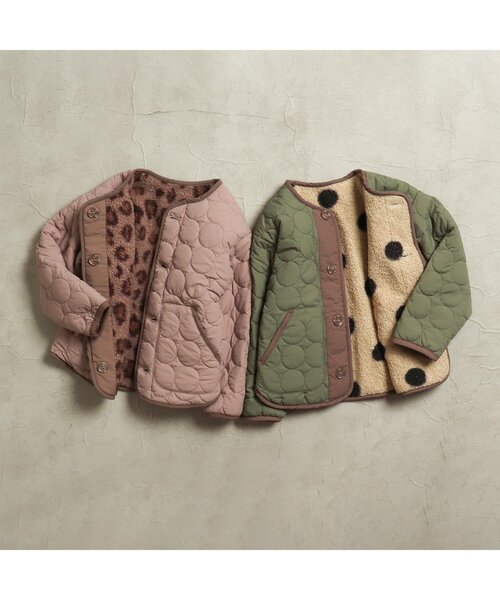 BREEZE（ブリーズ）の「リバーシブルボアブルゾン（ブルゾン・キッズ・ベージュ/アイボリー・120/130/90/140/80/110/100）」の4枚目の写真