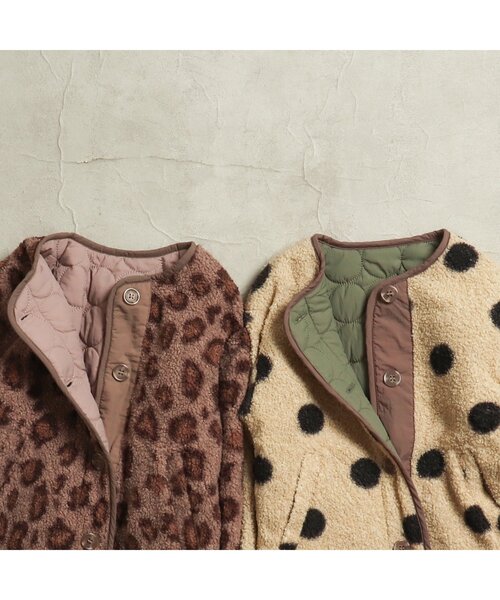 BREEZE（ブリーズ）の「リバーシブルボアブルゾン（ブルゾン・キッズ・ベージュ/アイボリー・120/130/90/140/80/110/100）」の6枚目の写真