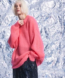 《ユニセックスアイテム》IGEA SUPER KIDヘアリーモヘヤプライムオーバークルーネックニットプルオーバー【MAISON SPECIAL/メゾンスペシャル】