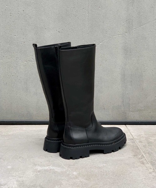 ASH（アッシュ）の「【GOLD】厚底ロングブーツ（ブーツ・レディース・ブラック・35/39/40/36/37/38）」の2枚目の写真