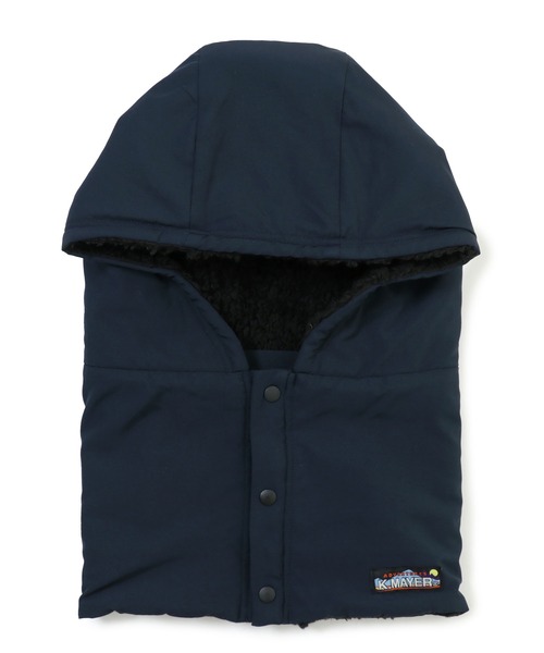 KRIFF MAYER（クリフメイヤー）の「フード型 ネックウォーマー ボタンニンジャりん ポケッタブル バラクラバ（ネックウォーマー/スヌード・キッズ・カーキ/ベージュ/ネイビー/チャコール・MEDIUM/LARGE）」の4枚目の写真