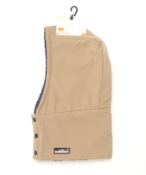 KRIFF MAYER（クリフメイヤー）の「フード型 ネックウォーマー ボタンニンジャりん ポケッタブル バラクラバ（ネックウォーマー/スヌード・キッズ・カーキ/ベージュ/ネイビー/チャコール・MEDIUM/LARGE）」の6枚目の写真