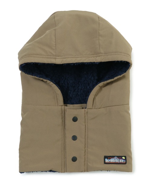 KRIFF MAYER（クリフメイヤー）の「フード型 ネックウォーマー ボタンニンジャりん ポケッタブル バラクラバ（ネックウォーマー/スヌード・キッズ・カーキ/ベージュ/ネイビー/チャコール・MEDIUM/LARGE）」の9枚目の写真