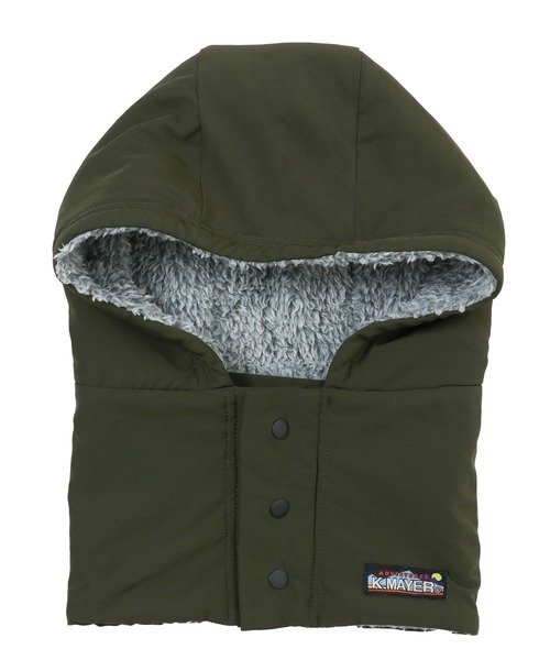 KRIFF MAYER（クリフメイヤー）の「フード型 ネックウォーマー ボタンニンジャりん ポケッタブル バラクラバ（ネックウォーマー/スヌード・キッズ・カーキ/ベージュ/ネイビー/チャコール・MEDIUM/LARGE）」の10枚目の写真