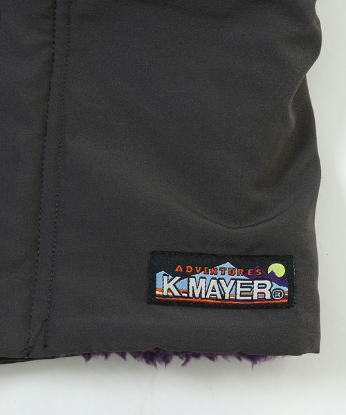 KRIFF MAYER（クリフメイヤー）の「フード型 ネックウォーマー ボタンニンジャりん ポケッタブル バラクラバ（ネックウォーマー/スヌード・キッズ・カーキ/ベージュ/ネイビー/チャコール・MEDIUM/LARGE）」の12枚目の写真