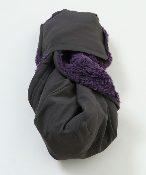 KRIFF MAYER（クリフメイヤー）の「フード型 ネックウォーマー ボタンニンジャりん ポケッタブル バラクラバ（ネックウォーマー/スヌード・キッズ・カーキ/ベージュ/ネイビー/チャコール・MEDIUM/LARGE）」の21枚目の写真
