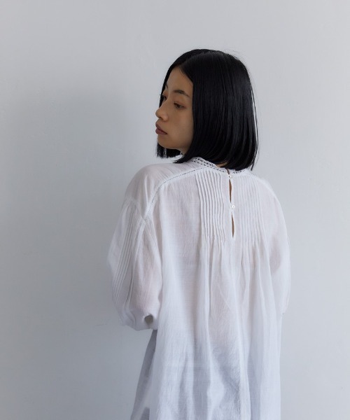 CASA FLINE（カーサフライン）の「ビンテージレースエンブロイダリーブラウス（シャツ/ブラウス・レディース・ホワイト/イエロー・FREE）」の8枚目の写真