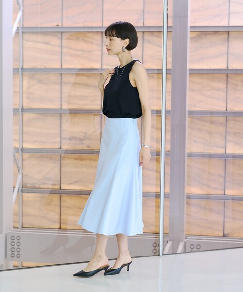Rouge vif(ルージュヴィフ)の「【XSサイズ展開】フレアサーキュラースカート(スカート・レディース・アイボリー/ブラック/ピンクベージュ/サックスブルー・34/36/38)」の15枚目の写真