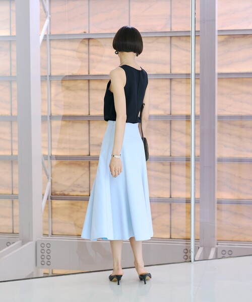 Rouge vif(ルージュヴィフ)の「【XSサイズ展開】フレアサーキュラースカート(スカート・レディース・アイボリー/ブラック/ピンクベージュ/サックスブルー・34/36/38)」の13枚目の写真