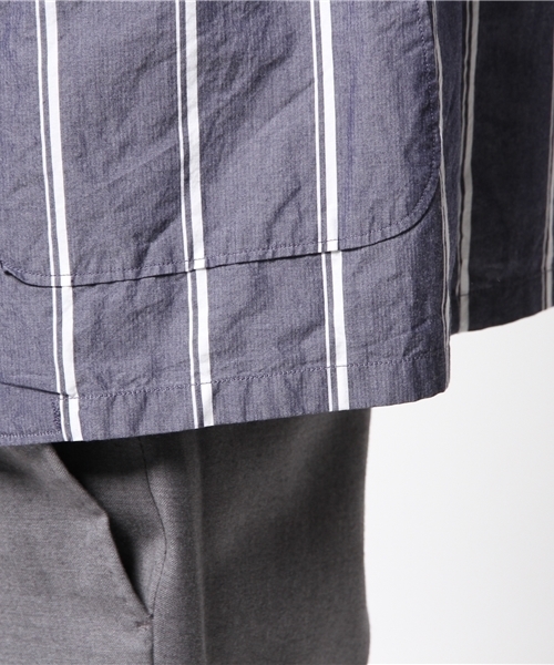 EDIFICE（エディフィス）の「◇ワイドストライプ シャツカバーオール（その他アウター・メンズ・ホワイト/ネイビー・48/46/44/50）」の11枚目の写真