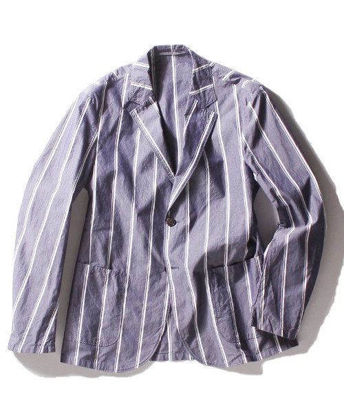 EDIFICE（エディフィス）の「◇ワイドストライプ シャツカバーオール（その他アウター・メンズ・ホワイト/ネイビー・48/46/44/50）」の16枚目の写真