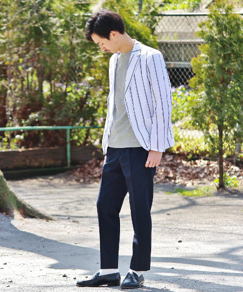 EDIFICE（エディフィス）の「◇ワイドストライプ シャツカバーオール（その他アウター・メンズ・ホワイト/ネイビー・48/46/44/50）」の19枚目の写真