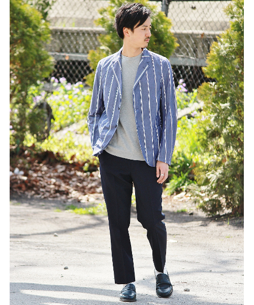 EDIFICE（エディフィス）の「◇ワイドストライプ シャツカバーオール（その他アウター・メンズ・ホワイト/ネイビー・48/46/44/50）」の20枚目の写真