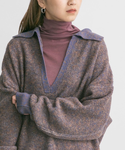 KBF（ケイビーエフ）の「シースルーハイネックトップス（Tシャツ/カットソー・レディース・オフホワイト/オレンジ/ボルドー・ONE）」の3枚目の写真