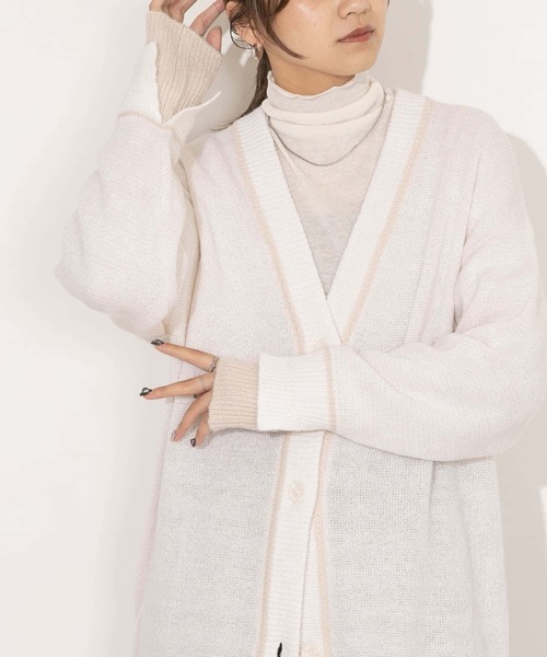 KBF（ケイビーエフ）の「シースルーハイネックトップス（Tシャツ/カットソー・レディース・オフホワイト/オレンジ/ボルドー・ONE）」の4枚目の写真