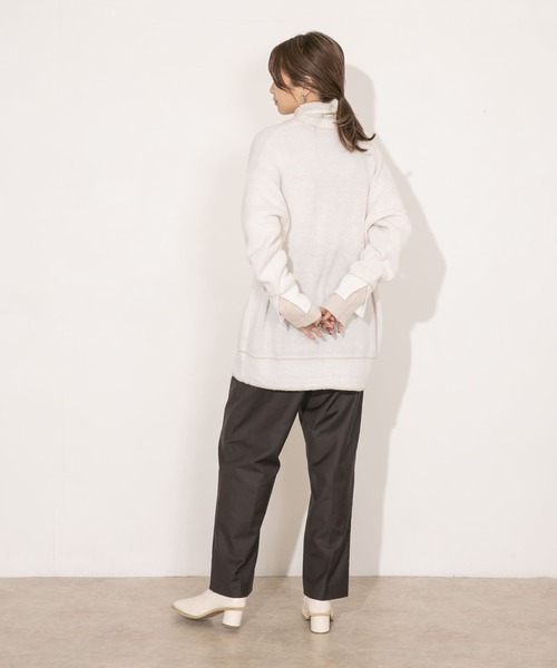 KBF（ケイビーエフ）の「シースルーハイネックトップス（Tシャツ/カットソー・レディース・オフホワイト/オレンジ/ボルドー・ONE）」の8枚目の写真