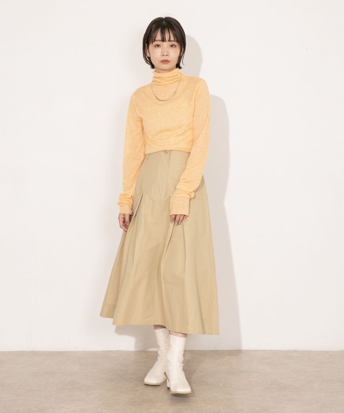 KBF（ケイビーエフ）の「シースルーハイネックトップス（Tシャツ/カットソー・レディース・オフホワイト/オレンジ/ボルドー・ONE）」の15枚目の写真