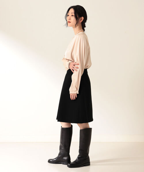 Demi-Luxe BEAMS(デミルクス ビームス)の「Demi-Luxe BEAMS / サテン タック プルオーバー(シャツ/ブラウス・レディース・ブラウン系その他/ネイビー・36/38)」の5枚目の写真
