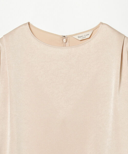 Demi-Luxe BEAMS(デミルクス ビームス)の「Demi-Luxe BEAMS / サテン タック プルオーバー(シャツ/ブラウス・レディース・ブラウン系その他/ネイビー・36/38)」の14枚目の写真