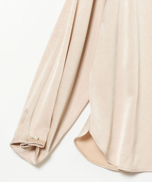 Demi-Luxe BEAMS(デミルクス ビームス)の「Demi-Luxe BEAMS / サテン タック プルオーバー(シャツ/ブラウス・レディース・ブラウン系その他/ネイビー・36/38)」の15枚目の写真
