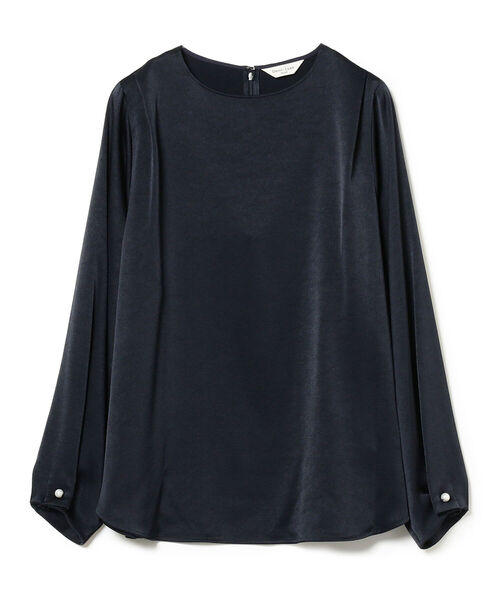 Demi-Luxe BEAMS(デミルクス ビームス)の「Demi-Luxe BEAMS / サテン タック プルオーバー(シャツ/ブラウス・レディース・ブラウン系その他/ネイビー・36/38)」の19枚目の写真