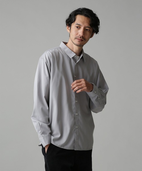 NANO universe(ナノユニバース)の「LB.04/WEB限定 エントリーワイドレギュラーカラーシャツ(シャツ/ブラウス・メンズ・ホワイト/ライトグレー/モカ・S/M/L)」の4枚目の写真