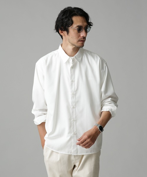 NANO universe(ナノユニバース)の「LB.04/WEB限定 エントリーワイドレギュラーカラーシャツ(シャツ/ブラウス・メンズ・ホワイト/ライトグレー/モカ・S/M/L)」の8枚目の写真