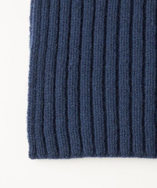 green label relaxing（グリーンレーベルリラクシング）の「ハミルトンラムズウール リブ編み マフラー（マフラー・メンズ・グレー/ダークグリーン/ベージュ/ロイヤルブルー・FREE）」の10枚目の写真
