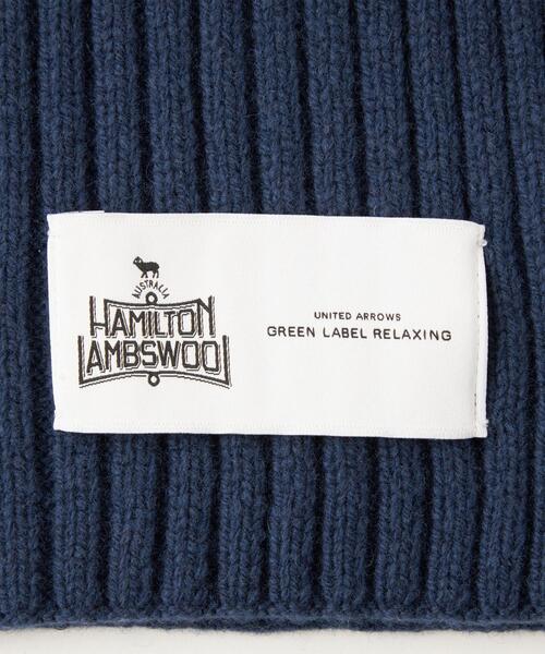green label relaxing（グリーンレーベルリラクシング）の「ハミルトンラムズウール リブ編み マフラー（マフラー・メンズ・グレー/ダークグリーン/ベージュ/ロイヤルブルー・FREE）」の12枚目の写真