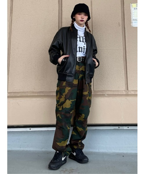 BACK NUMBER(バックナンバー)の「【BACK NUMBER】フェイクレザーリブブルゾン(ブルゾン・メンズ・ライトベージュ/ブラック・XL/M/L)」の16枚目の写真