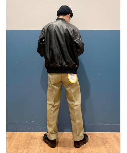 BACK NUMBER(バックナンバー)の「【BACK NUMBER】フェイクレザーリブブルゾン(ブルゾン・メンズ・ライトベージュ/ブラック・XL/M/L)」の11枚目の写真